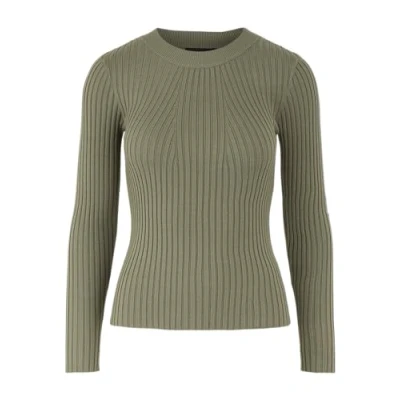 Afbeelding van PIECES Pccrista Ls O Neck Knit Noos Bc, diep lichen green, L