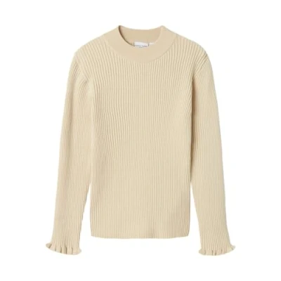 Afbeelding van NAME IT KIDS fijngebreide longsleeve NKFVIANNA lichtzand
