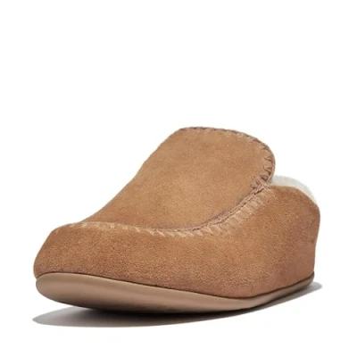 Afbeelding van Fitflop Chrissie Slipper voor dames met gehaakte stiksels, Cashew, 37 EU