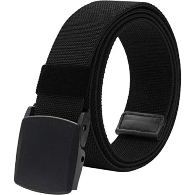 Afbeelding van LionVII Heren Elastische riem Tactical Military met kunststof gesp 130 cm, zwart, one size