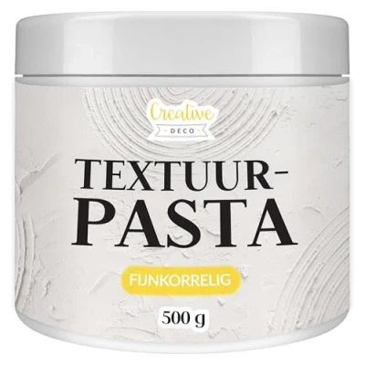 Afbeelding van Creative Deco Structuurpasta Fijnkorrelig 500 g Witte Fijne Pasta Voor Kunstprojecten Acrylverf Eenvoudig te Gebruiken met een Spatel het Creëren van 3D effecten, Structuren, Texturen
