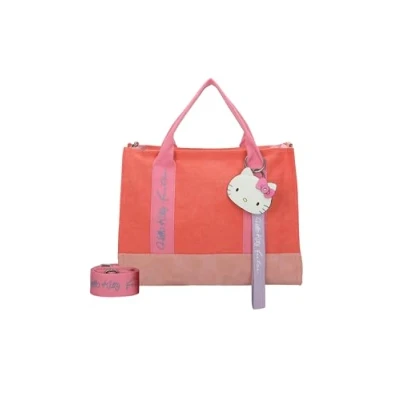 Afbeelding van Fritzi aus Preussen Dames Hello Kitty Tote Bag Canvas Mango Cat Shopper, mango, Eén Maat