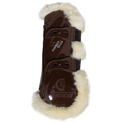Afbeelding van Kentucky Peesbeschermer Bamboo Elastic Vegan Sheepskin Bruin XS