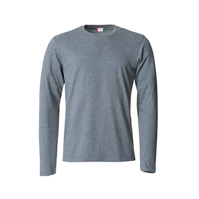Afbeelding van Clique Basic T L/S 029033 Grijs melange XXL