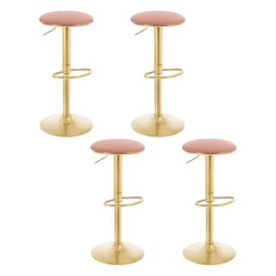 Afbeelding van WOLTU 4X barkruk barstoel met voetensteun ergonomische 360 draaibare kruk in hoogte verstelbare voor bistro keuken bar café 61 82cm BH302rs 4