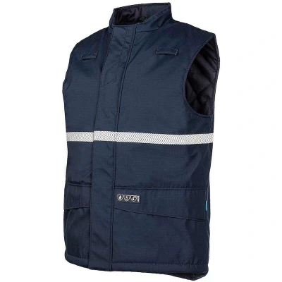 Afbeelding van SIOEN BURVIK 9376 vlamvertragende en antistatische bodywarmer marineblauw 9376A2ET2B75L