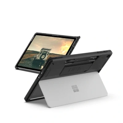 Afbeelding van URBAN ARMOR GEAR Scout voor Microsoft Surface Pro 12 Handstrap Case (2025 1e editie, &quot;Designed for Surface&quot; gecertificeerd, Handgreep, Type Cover / Slim Pen compatibel) zwart