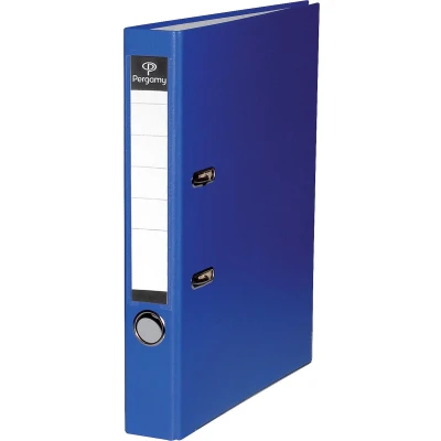 Afbeelding van Pergamy Ordner, Voor Ft A4, Uit Pp En Papier, Met Beschermrand, Rug Van 5 Cm, Blauw Ordner