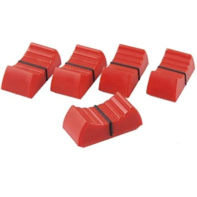 Afbeelding van 10 stks 24mmx11mmx10mm console mixer slider fader knop vervanging, geschikt voor Yamaha Soundcraft BEHRINGER met (rood)