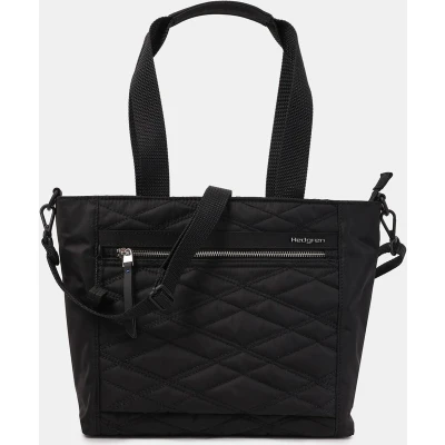 Afbeelding van Hedgren Schoudertas Inner City Zoe Tote New Quilt Black Zwart