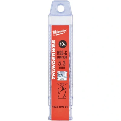 Afbeelding van Metaalboor Hss G Thunderweb 5,3 X 86 Mm (10 Stuks)