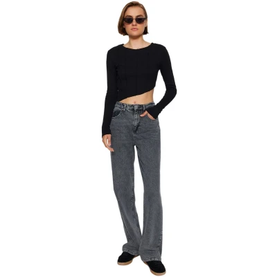 Afbeelding van Trendyol TWOAW24JE00073 Volwassenen Vrouwen Jeans Blauw 38