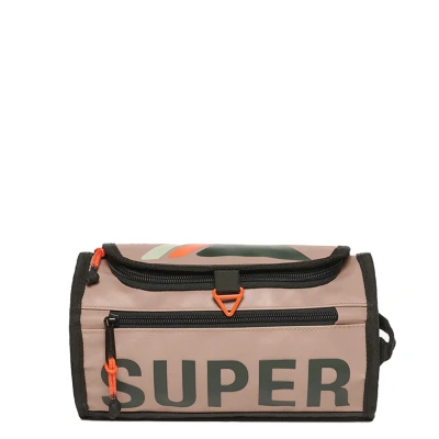 Afbeelding van Superdry Tarp Washbag Toillettas Deep Beige Toilettas