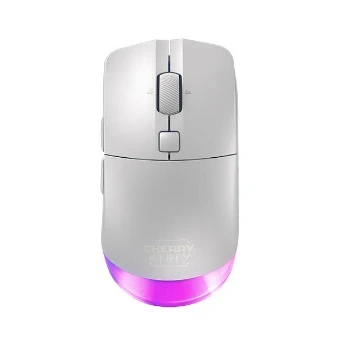 Afbeelding van CHERRY XTRFY M50 Wireless, Draadloze Gamingmuis, Verbinding via 2,4 GHz, Bluetooth &amp; Kabel, Ergonomische Vorm, RGB verlichting, Oplaadbaar, Wit