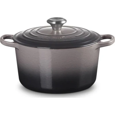 Afbeelding van Le Creuset Hoge Braad /Stoofpan Signature Rond 24cm 5l Flint Gietijzer
