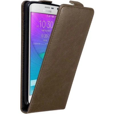 Afbeelding van Cadorabo Hoesje geschikt voor Samsung Galaxy NOTE EDGE in KOFFIE BRUIN Beschermhoes Flip Case Cover magnetische