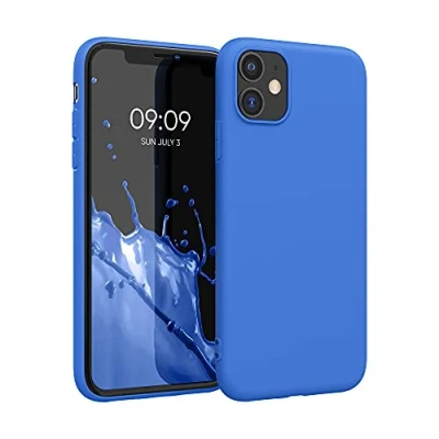 Afbeelding van kwmobile telefoonhoesje compatibel met Apple iPhone 11 hoesje Zachte case voor smartphone Back cover in neon blauw