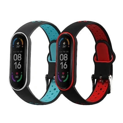 Afbeelding van kwmobile 2x horlogebandjes compatibel met Xiaomi Mi Smart Band 6 / 5 bandje Activity tracker bandjes