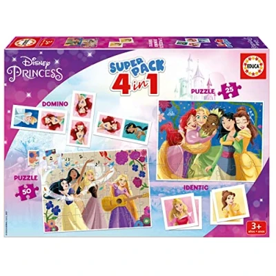 Afbeelding van Spelletjes Educa Princess 4 in 1