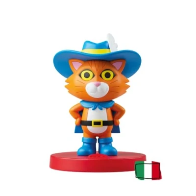 Afbeelding van FABA Speelfiguur De kat met laarzen verhalen geluid speelgoed, leerinhoud, Italiaanse versie, kinderen 4 jaar