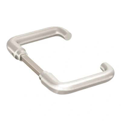 Afbeelding van Axa deurkruk paar aluminium f 1 naturel (lxb) 122x55mm geanod