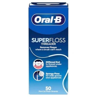 Afbeelding van Oral B SuperFloss Threader tandzijde 50 draden