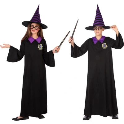 Afbeelding van Atosa 56930 COSTUME WIZARD 7 9, jongens, zwart/paars, a 9 años