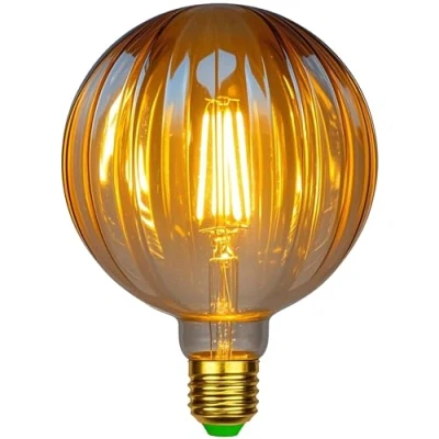 Afbeelding van TIANFAN Led lampen Vintage 4W Warm Wit 2500 Kelvin Big Globe Crystal lamp 220/240 V Edison Schroef E27 Basis Speciale decoratieve gloeilamp G125 (Melon)