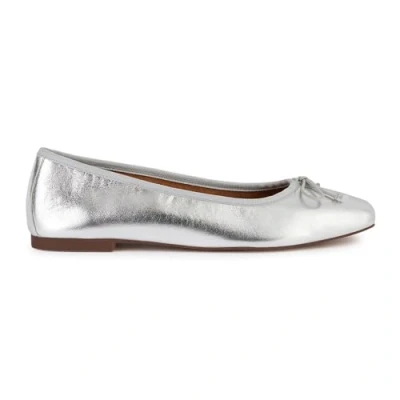 Afbeelding van Geox Marsilea Ballerina&#039;s, Dames, Maat: 37.5, Silver Schaapsleer