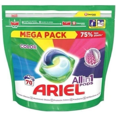 Afbeelding van Ariel Color All in 1 Wasmiddelcapsules, kleur, 70 stuks