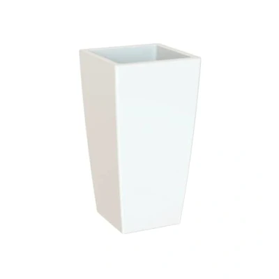 Afbeelding van Artevasi Pisa Pot, Vierkante Bloempot Met Insert, Binnen of Buiten, 60cm hoog, Wit