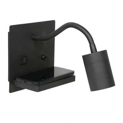 Afbeelding van Mexlite wandlamp Upround zwart 3654ZW