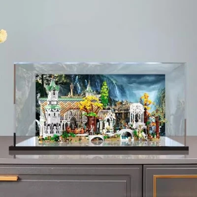 Afbeelding van Transparante acrylvitrine voor Lego 10316 Rivendell, acryl stofdichte opbergdoos compatibel met (Lego model niet inbegrepen) 80 * 55 45cm C,3MM
