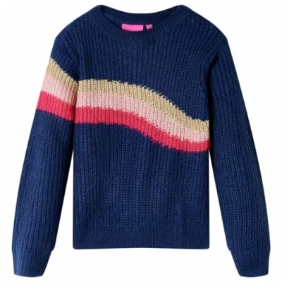 Afbeelding van Kindertrui gebreid 128 marineblauw