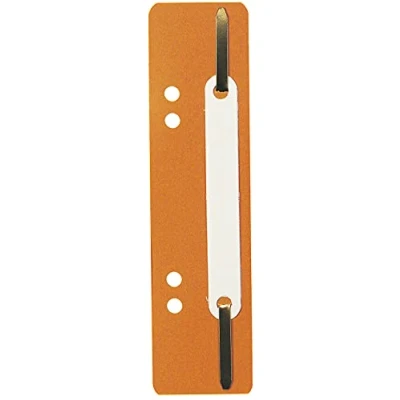 Afbeelding van Exacompta 426009B 250 Pack plastic plakstrips oranje. Van PP folie commerciële hechtingen Aktendulli nietmachine snelhechters ideaal voor kantoor en school