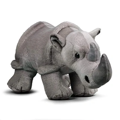 Afbeelding van Tobar Animigos pluche dier neushoorn, knuffeldier in realistisch design, knuffelzacht, ca. 33 cm groot