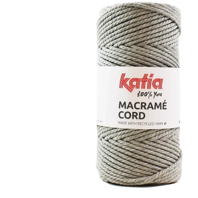 Afbeelding van Katia Macrame Cord Twisted 5mm 102 Kleur: Lichtgrijs