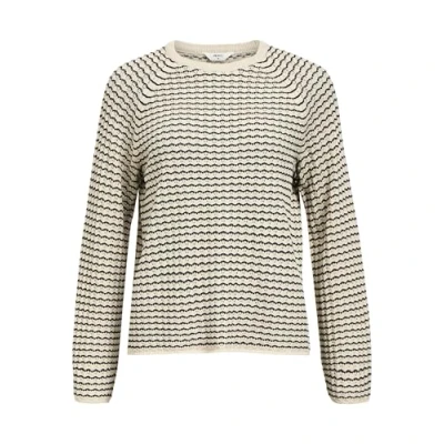 Afbeelding van Object Objester Pattern TOP Trui, Dames, Maat: Medium, Sandshell/black