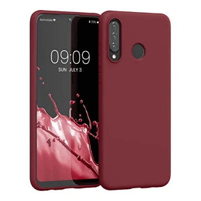 Afbeelding van kwmobile telefoonhoesje geschikt voor Huawei P30 Lite Hoesje smartphone Back cover in rabarber rood