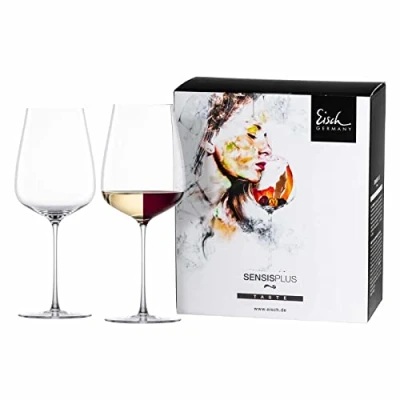 Afbeelding van EISCH Essenca Sensisplus Wijnglazen, krachtig &amp; rijk, set van 2, uiterst subtiel afgewerkte universele kristallen glazen, ook te gebruiken voor champagne portwijn, 740 ml