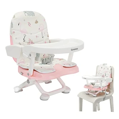 Afbeelding van UBRAVOO draagbare hoge stoel 6 maanden plus, lichtgewicht babyverhoger met verwijderbare lade, gemakkelijk schoon te maken opvouwbare stoelverhoger voor baby&#039;s peuters, ACE1013