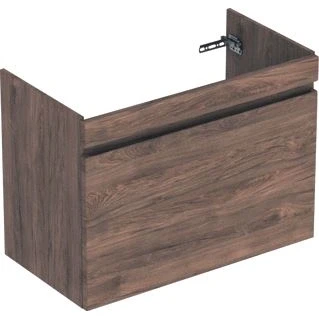 Afbeelding van Geberit renova plan wastafelonderkast 1 lade 83 2x44 6x60 6cm noten hickory 501910jr1 501 910 jr