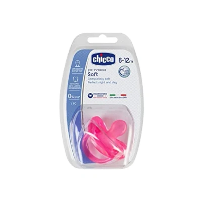 Afbeelding van Chicco Fopspeen Physio Soft 16 Maanden Siliconen Roze