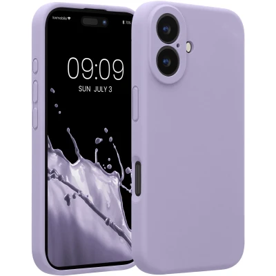 Afbeelding van kwmobile telefoonhoesje geschikt voor Apple iPhone 16 TPU backcover met siliconen coating Smartphone case in lavendel