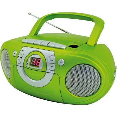 Afbeelding van Soundmaster SCD5100GR Boombox met FM radio en cassettespeler, groen