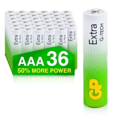 Afbeelding van GP Extra Alkaline Batterijen AAA 1,5V (Micro LR03 Batterij) 40 stuks Batterij Nieuwe G TECH technologie