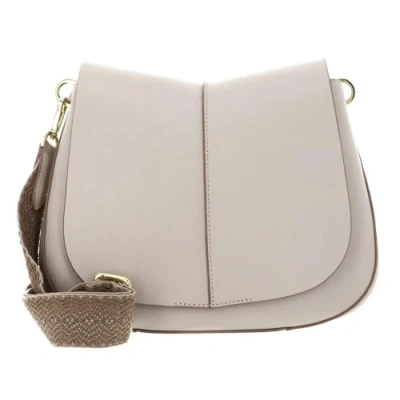Afbeelding van GIANNI CHIARINI Leren schoudertas Helena Round Crossbody Bag Lamb Lichtgrijs