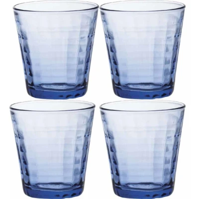 Afbeelding van Duralex Drinkglazen Prisme 6 stuks blauw glas 220 ml