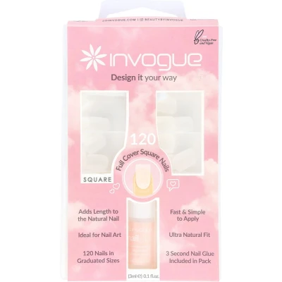 Afbeelding van Invogue 120 Full Cover Square Shape Nails