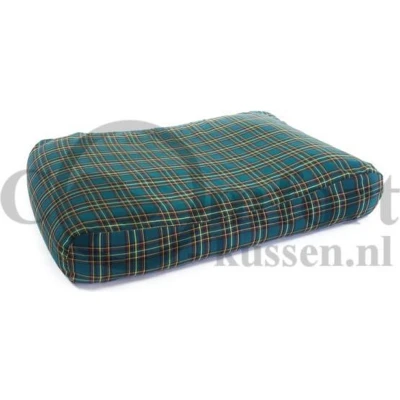 Afbeelding van Hondenkussen Schotse ruit groen 80x55x15 cm EPS korrels